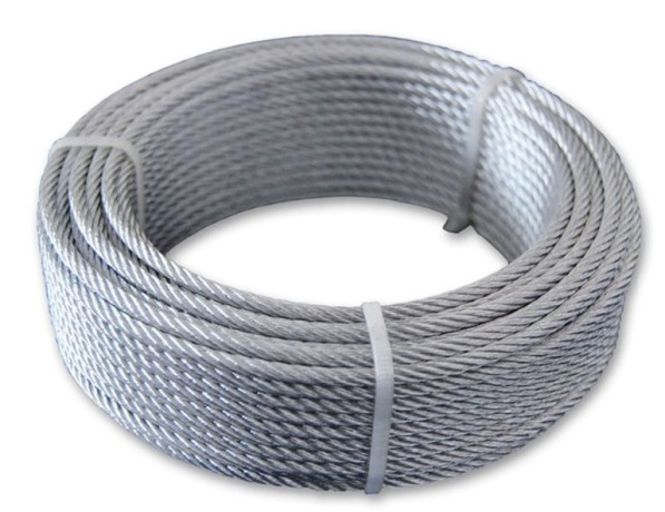 Канат стальной оцинкованный круглопрядный правой свивки В ТК 4,5 мм ГОСТ 2172-80 фото