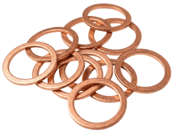Кольцо медное для уплотнения М1 48х55х2 мм DIN 7603 фото