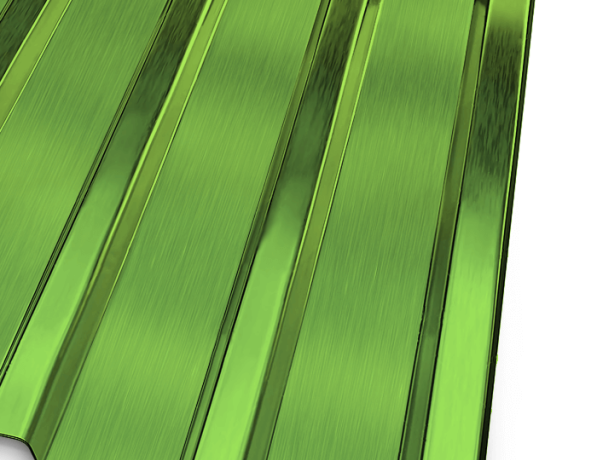 Профнастил стальной стеновой односторонний волна гладкий лиственно-зеленый С18 0,5х18х1150х1187 мм ТУ 1122-079-02494680-01 фото