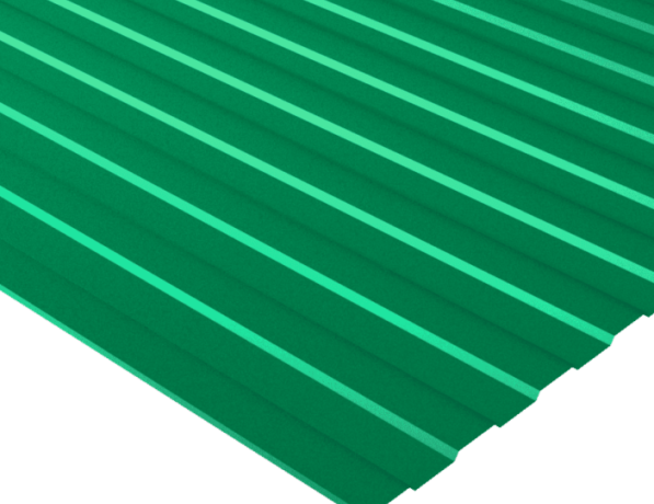 Профнастил стальной стеновой односторонний волна гладкий мятно-зеленый С75 0,7х75х1000х1047 мм ГОСТ 24045-94 фото