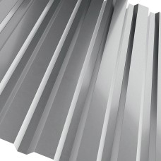 Профнастил стальной стеновой односторонний волна гладкий мышино-серый фото