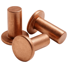 Заклепка медная полукруглая пустотелая фото